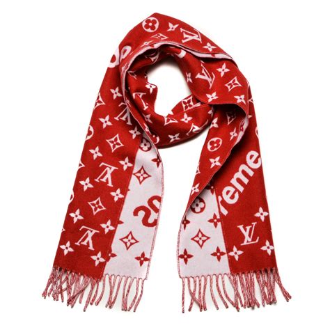 louis vuitton red scarf